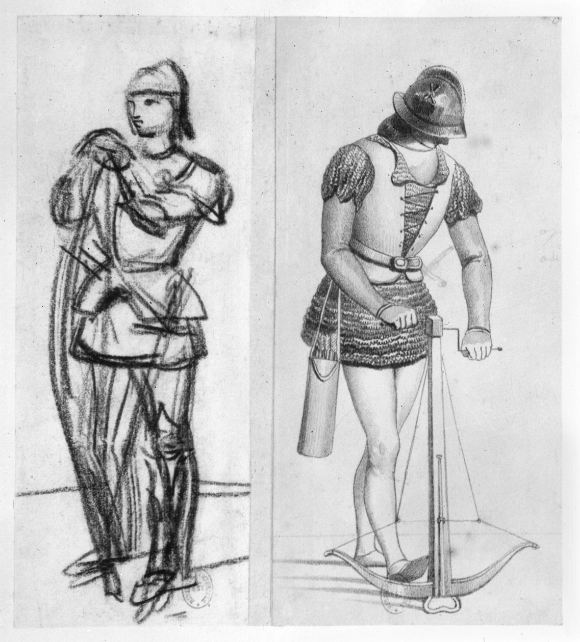 Louis XI (1461-83) döneminde okçu ve okçu by French School
