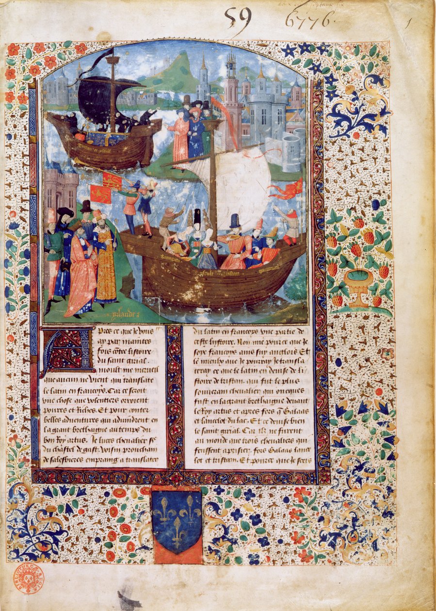 B.N.M. Fr 103 f.1 Tristan ve Iseult İrlanda