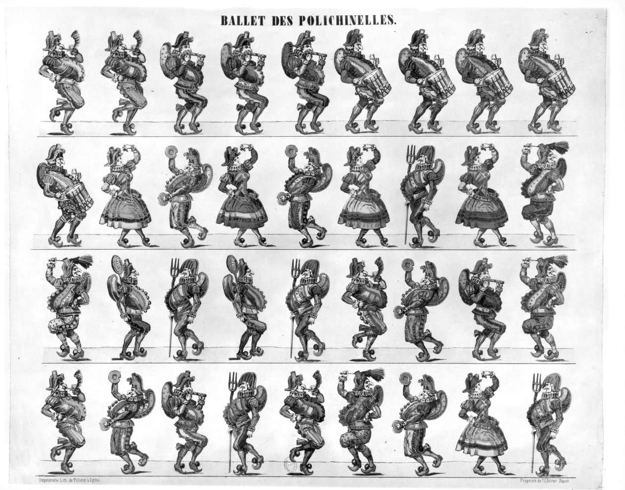 Polichinelles Balesi by French School