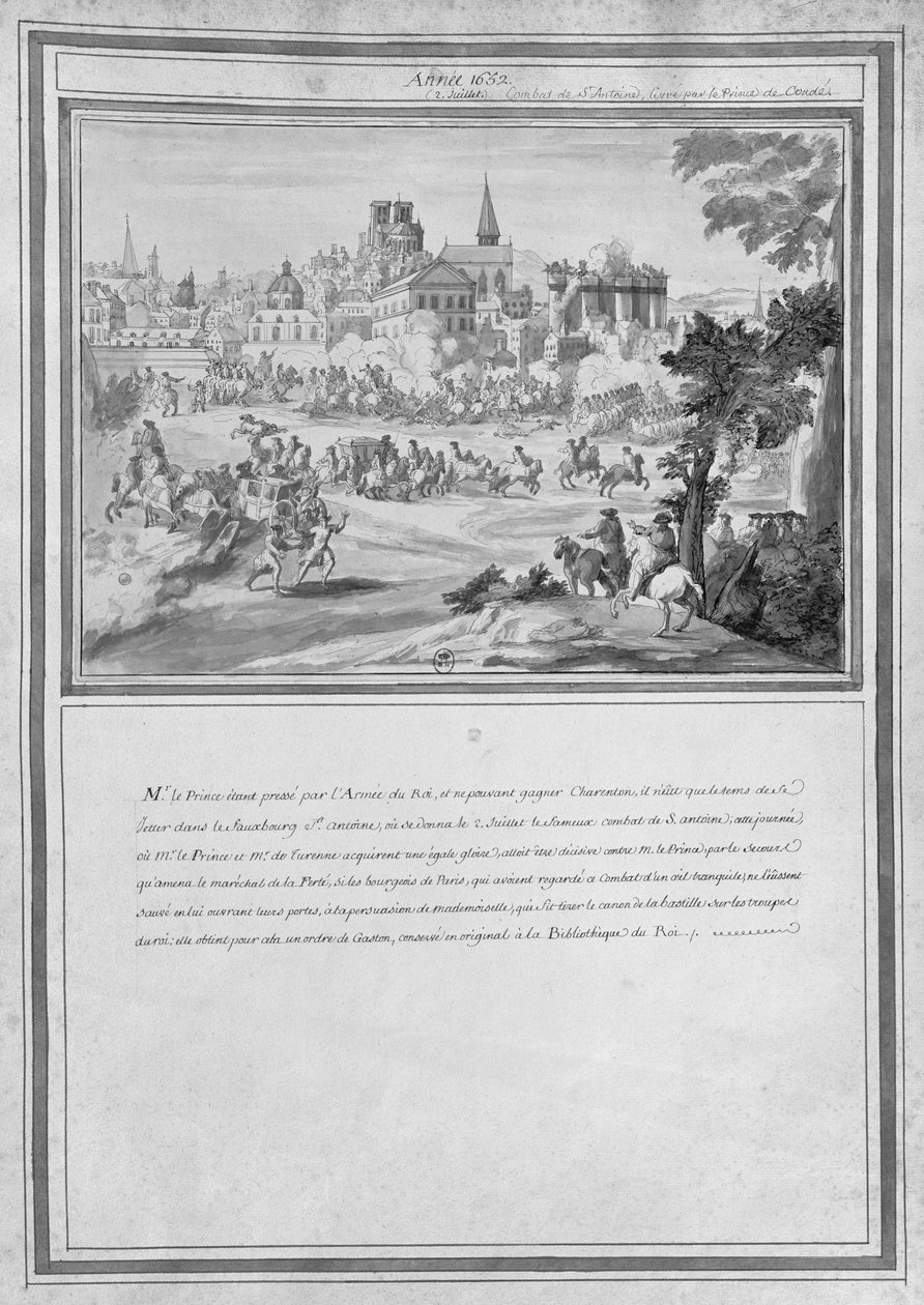 Porte Sainte-Antoine Savaşı, 2 Temmuz 1652 by French School