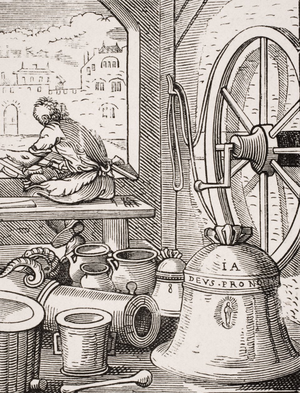 Bell and Cannon Master, reproduction of a woodcut by Jost Amman (1539-91) from 