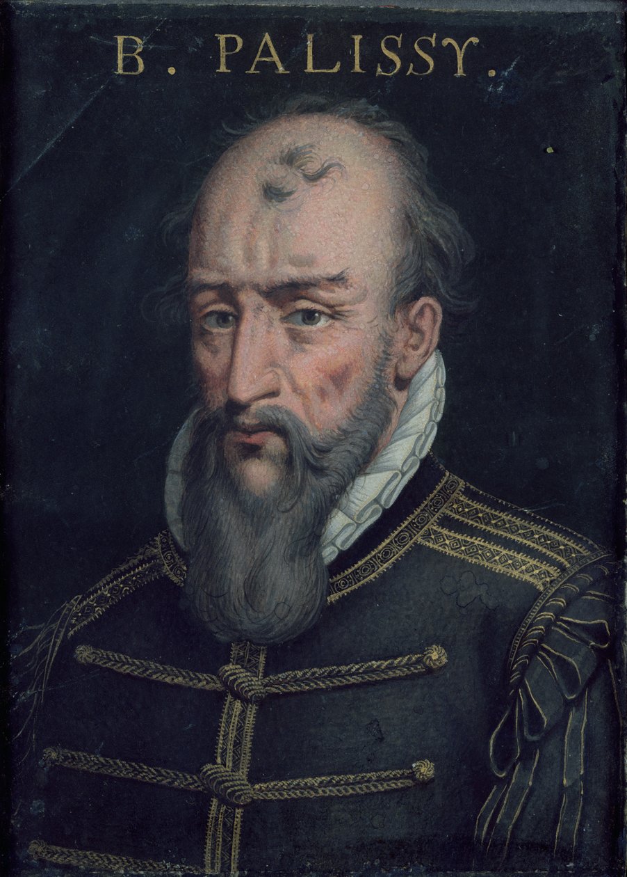 Bernard Palissy (c.1509-89) (parşömen üzerine wc) by French School