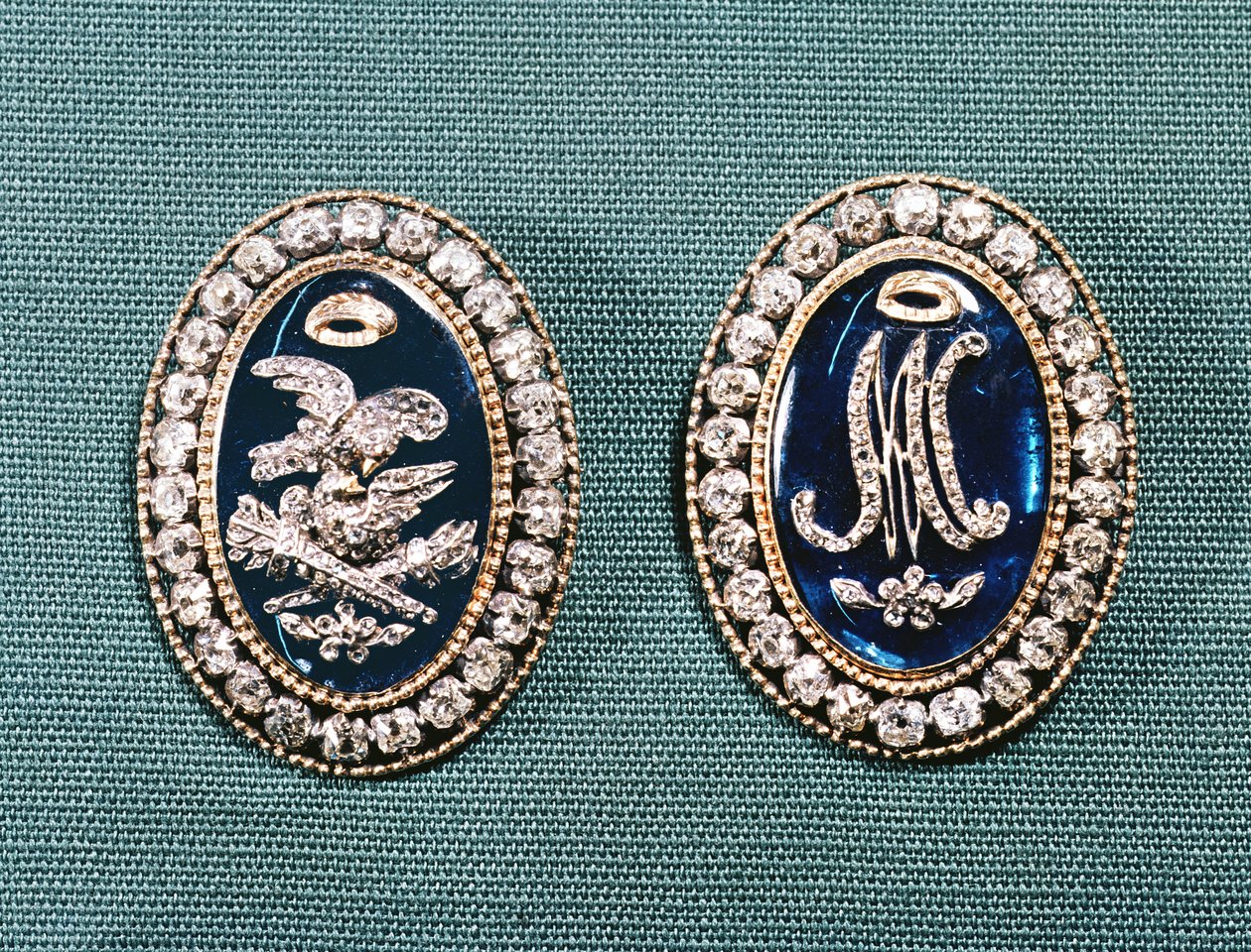 Bilezik tokaları, 18. yüzyılın sonları (altın pırlanta ve macun seti) by French School
