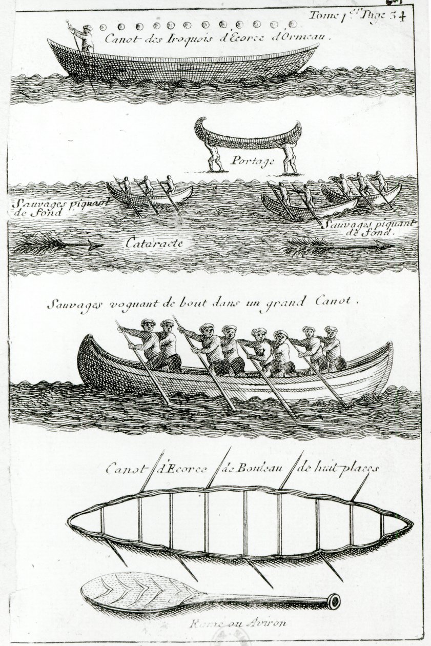 Canoe of the Iroquois, from 