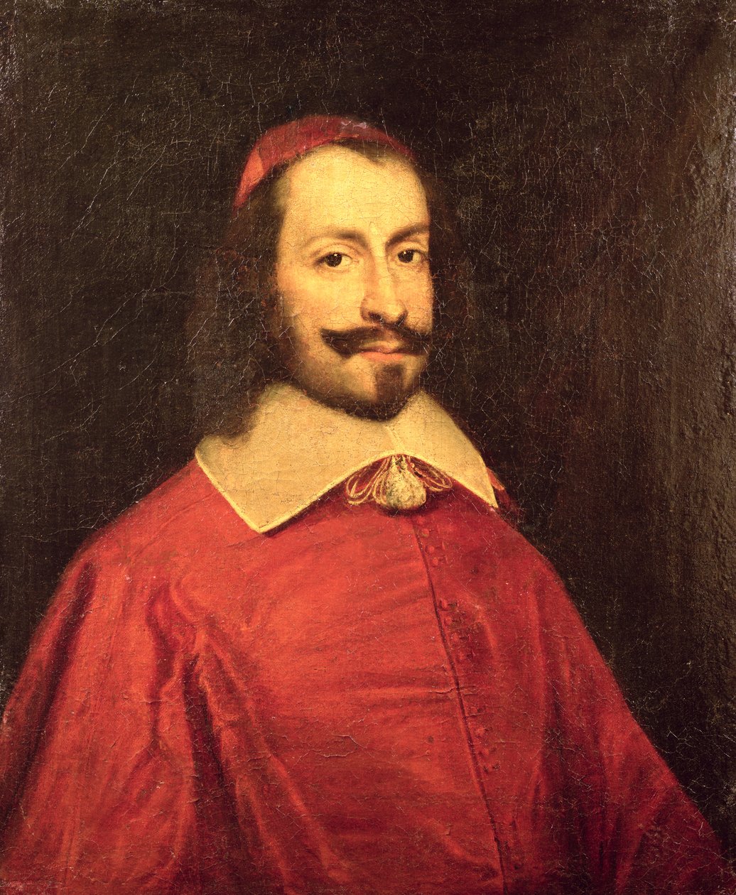 Kardinal Jules Mazarin (1602-61) bir 17. yüzyıl portresinin kopyası by French School