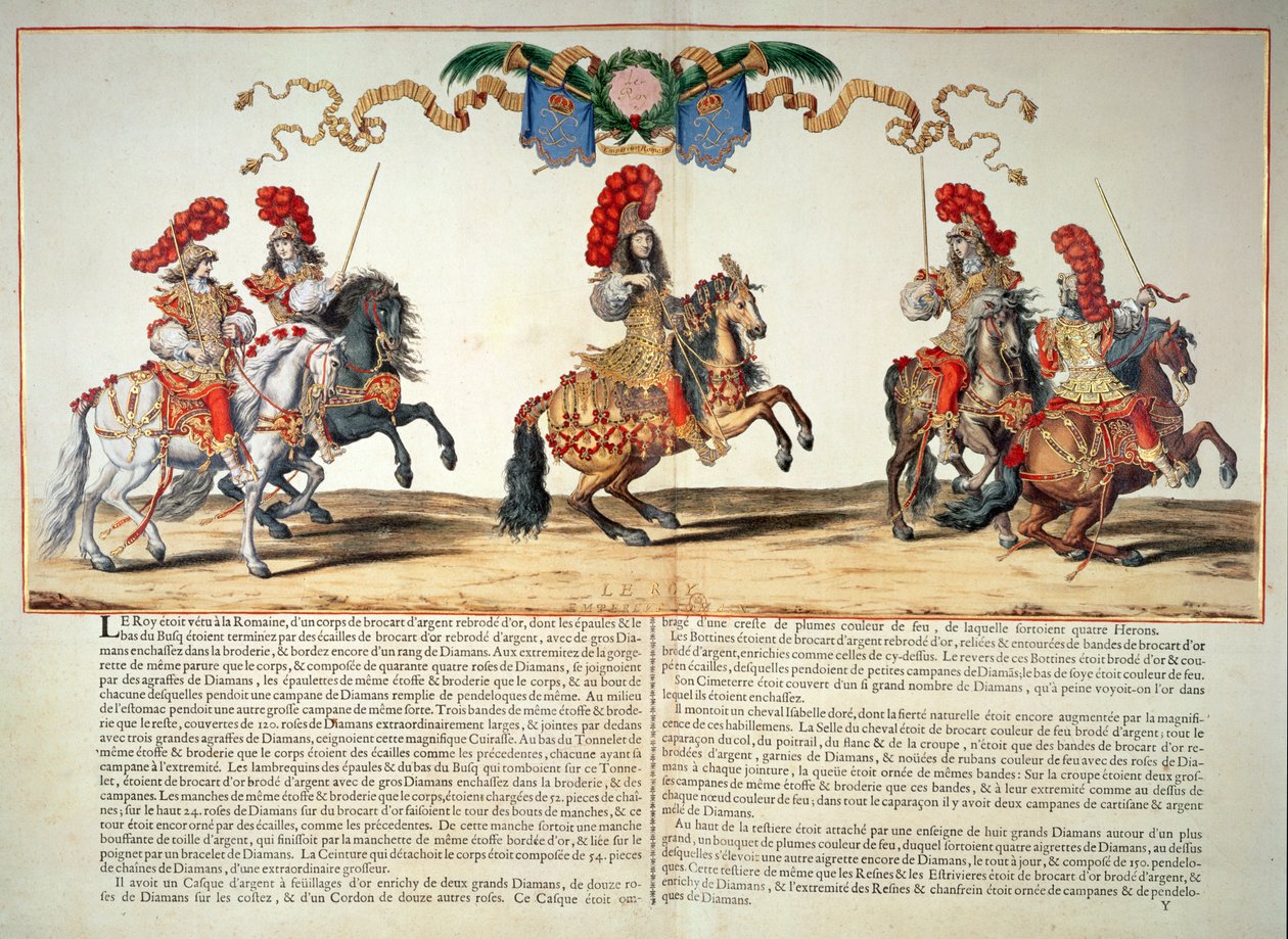 Atlıkarınca Louis XIV (1638-1715) tarafından Tuileries Önünde, 5 Haziran 1662 by French School
