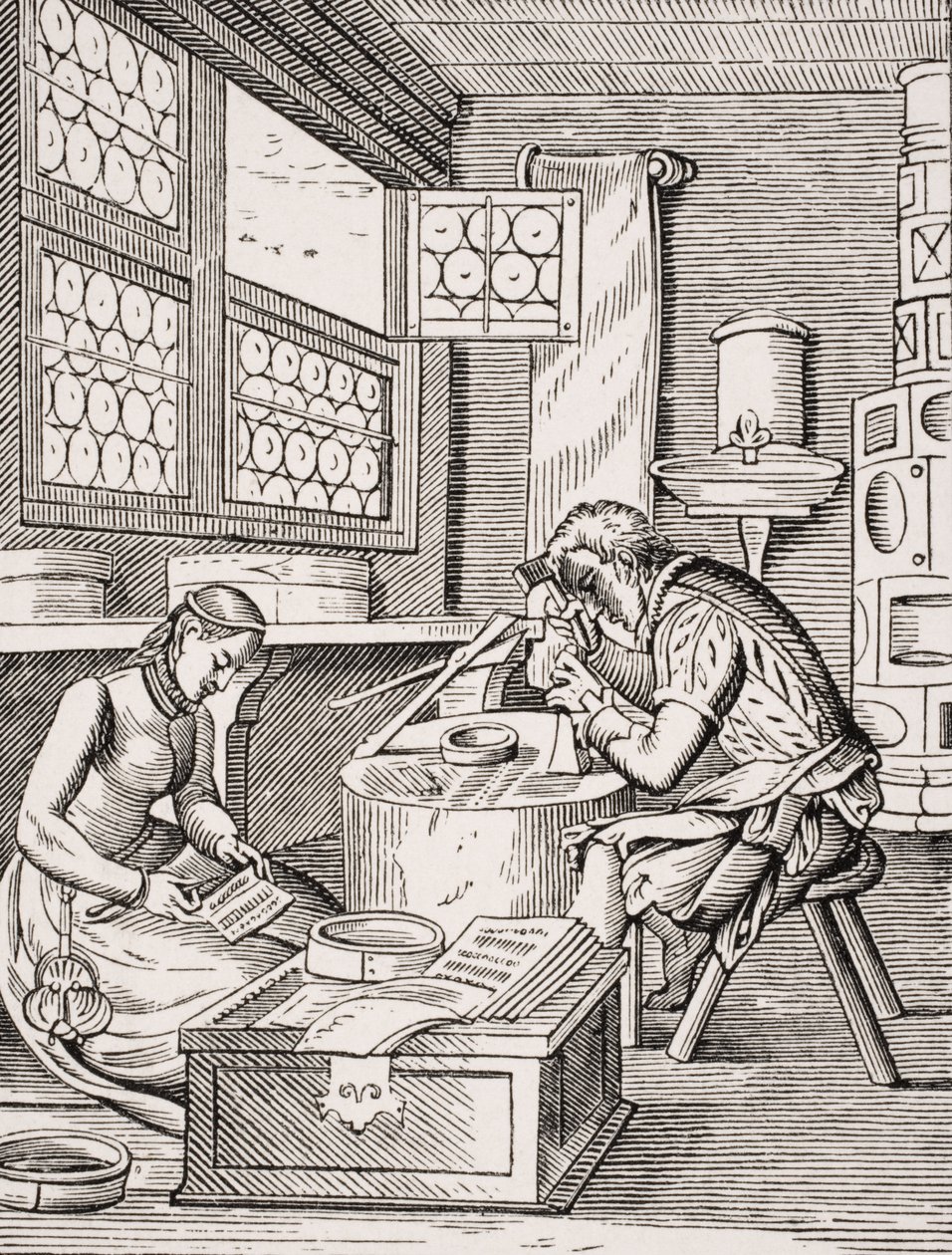 Clasp Maker, reproduction of a woodcut by Jost Amman (1539-91) from 