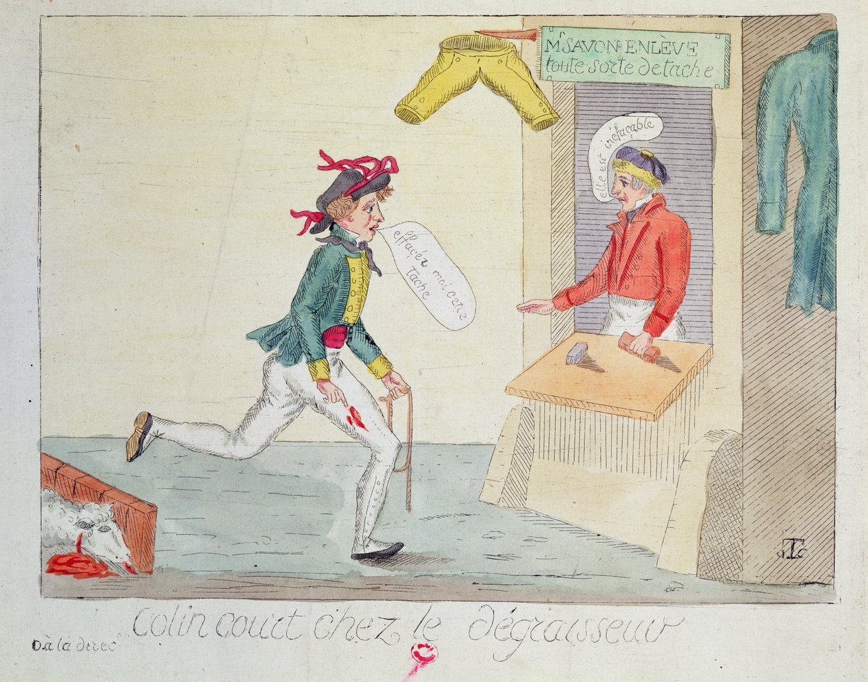 Colin Court leke çıkarıcıda, 1814 by French School