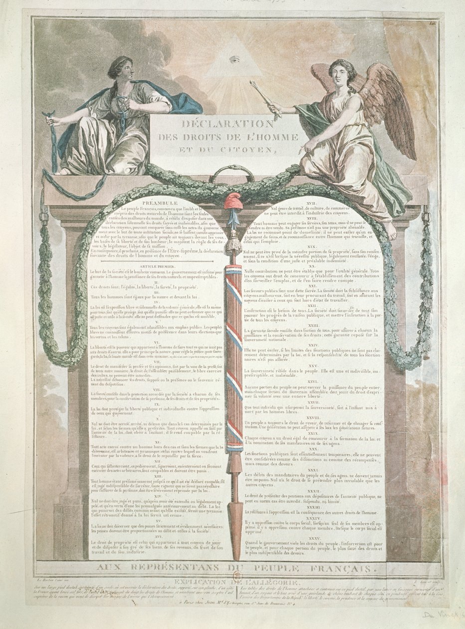 İnsan Hakları Bildirgesi, 10 Ağustos 1793 by French School