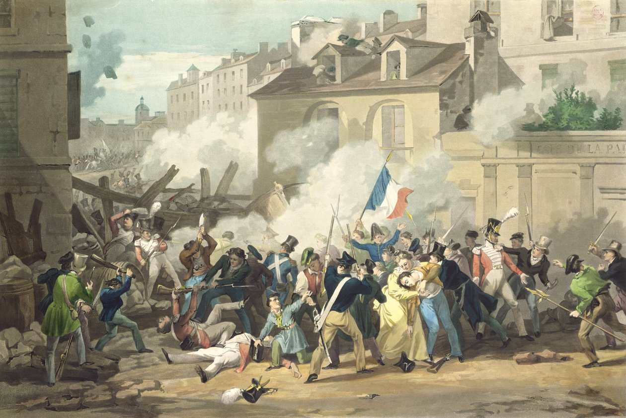 Barikat Savunması, 29 Temmuz 1830 by French School