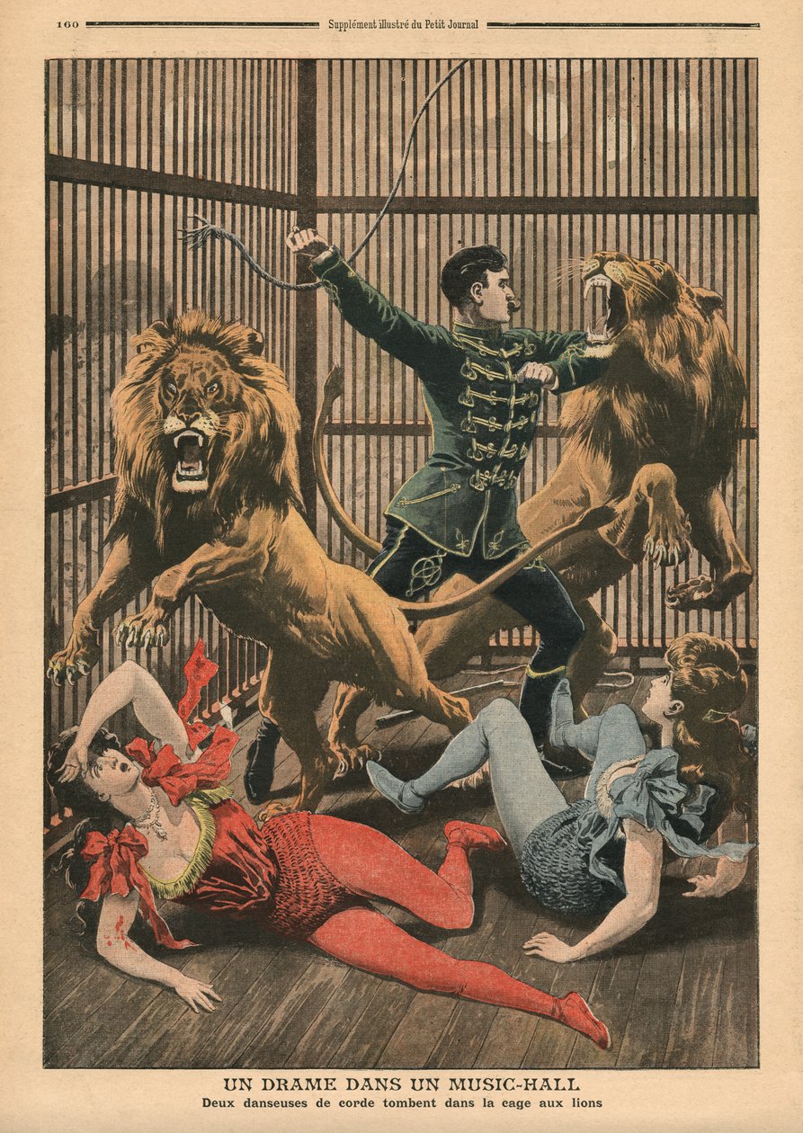 Drama in a music-hall, illustration from 