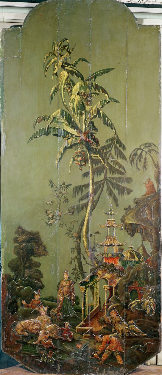 Dört Elementi tasvir eden bir dizi panelden toprak, c.1730 (polikrom ahşap) by French School