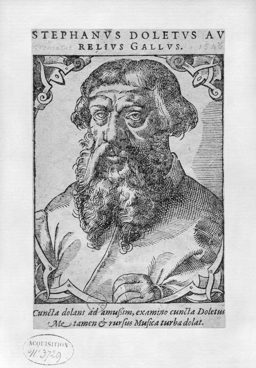 Etienne Dolet (1509-46) 1546 by French School