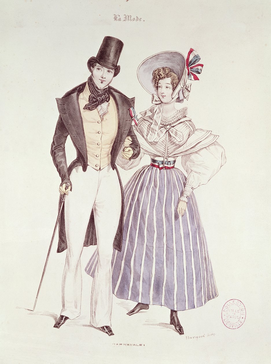 Fashion for Men and Women, 1830  by French School