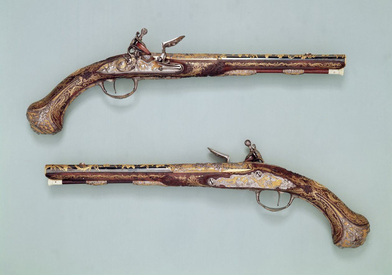 Çakmaklı tabancalar, 1690 by French School
