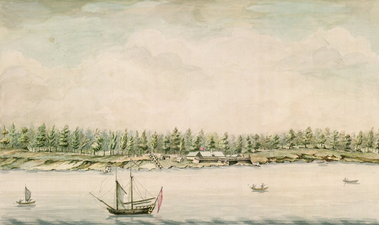 Fort Erie, on sekizinci yüzyılın sonlarında by French School
