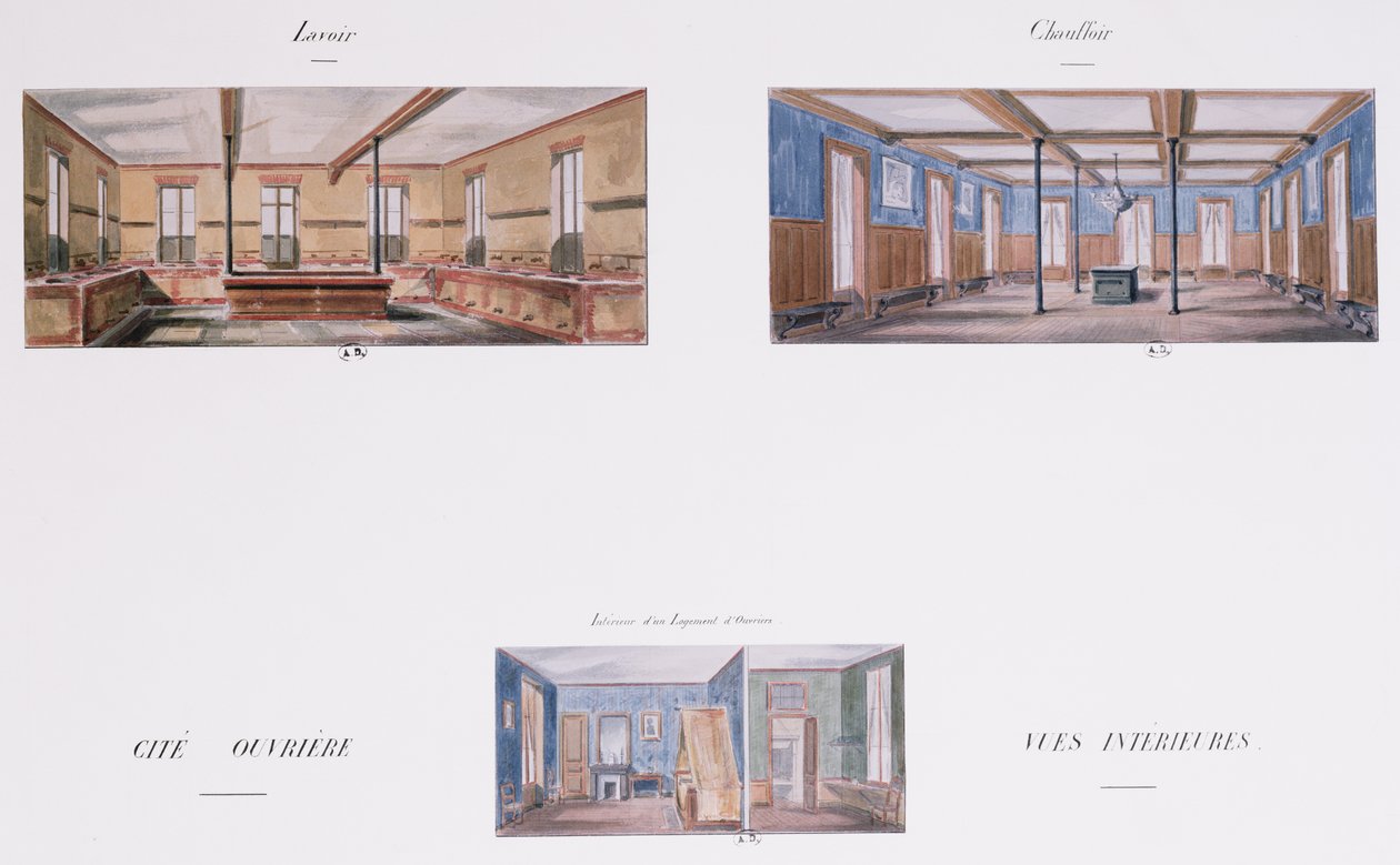 Napolyon konut geliştirme için iç tasarımlar, 58 rue Rochechouart, Paris, 1849 by French School