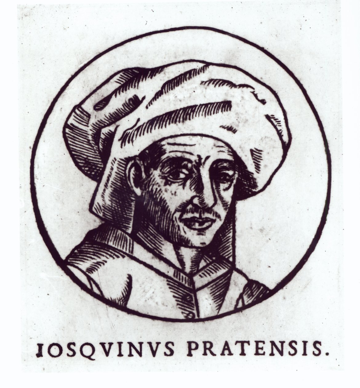 Josquin des Pres (c.1440-1521) engraved from a work in St. Gudule Cathedral, Brussels   by French School