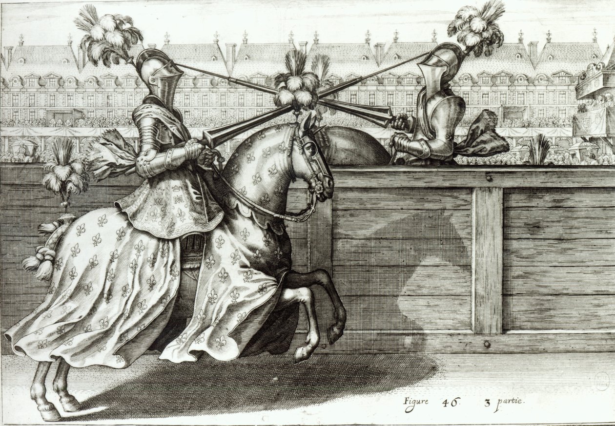 Bir meydanda Jousting Turnuvası, 17. yüzyılın 1. yarısı by French School