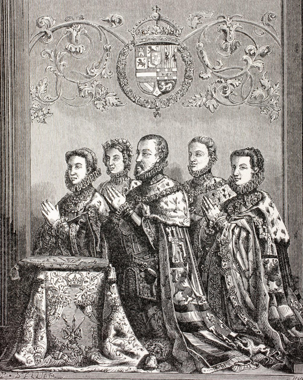 İspanya Kralı II. Philip, üç karısıyla, Paul Lacroix