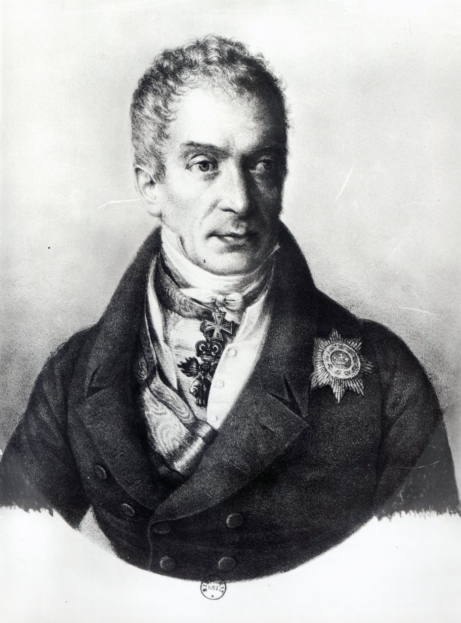 Klemens Wenzel Nepomuk Lothar (1773-1859) Metternich-Winneburg Prensi by French School