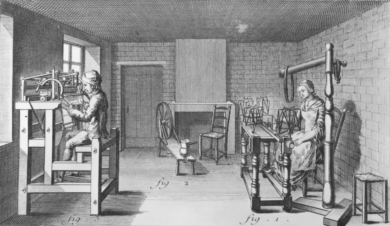 Çorap dokuma tezgahı, Denis Diderot (1713-84) 1751-72