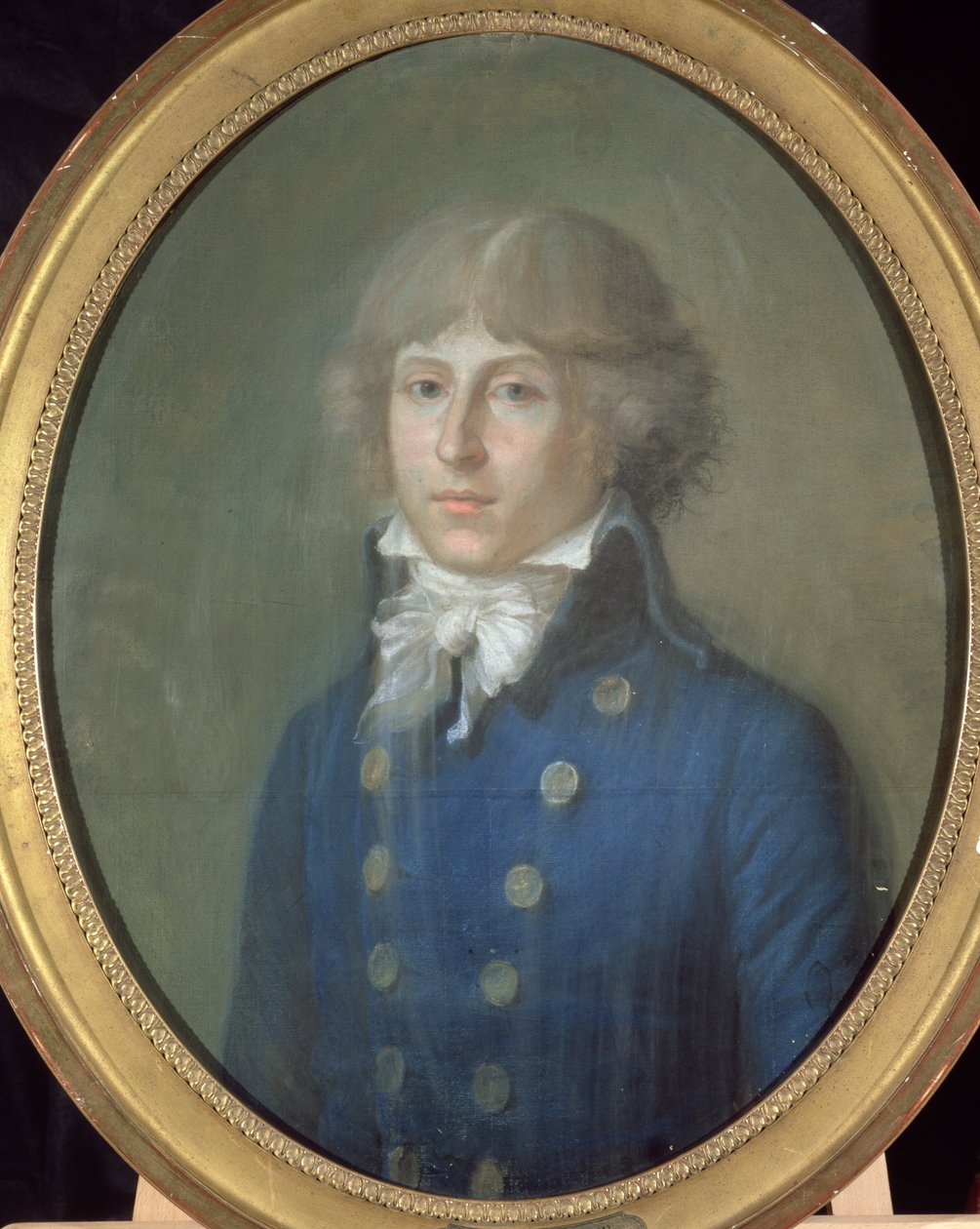 Louis de Saint-Just (1767-94) (kağıt üzerinde pastel) by French School