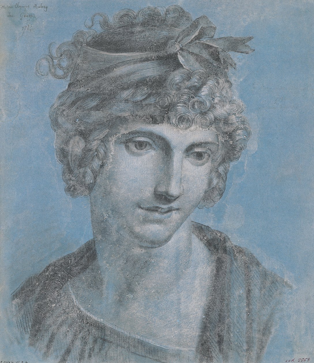 Madam Aubry (1748-93) Olympia of Gouges, 1784 (aquatint) by French School
