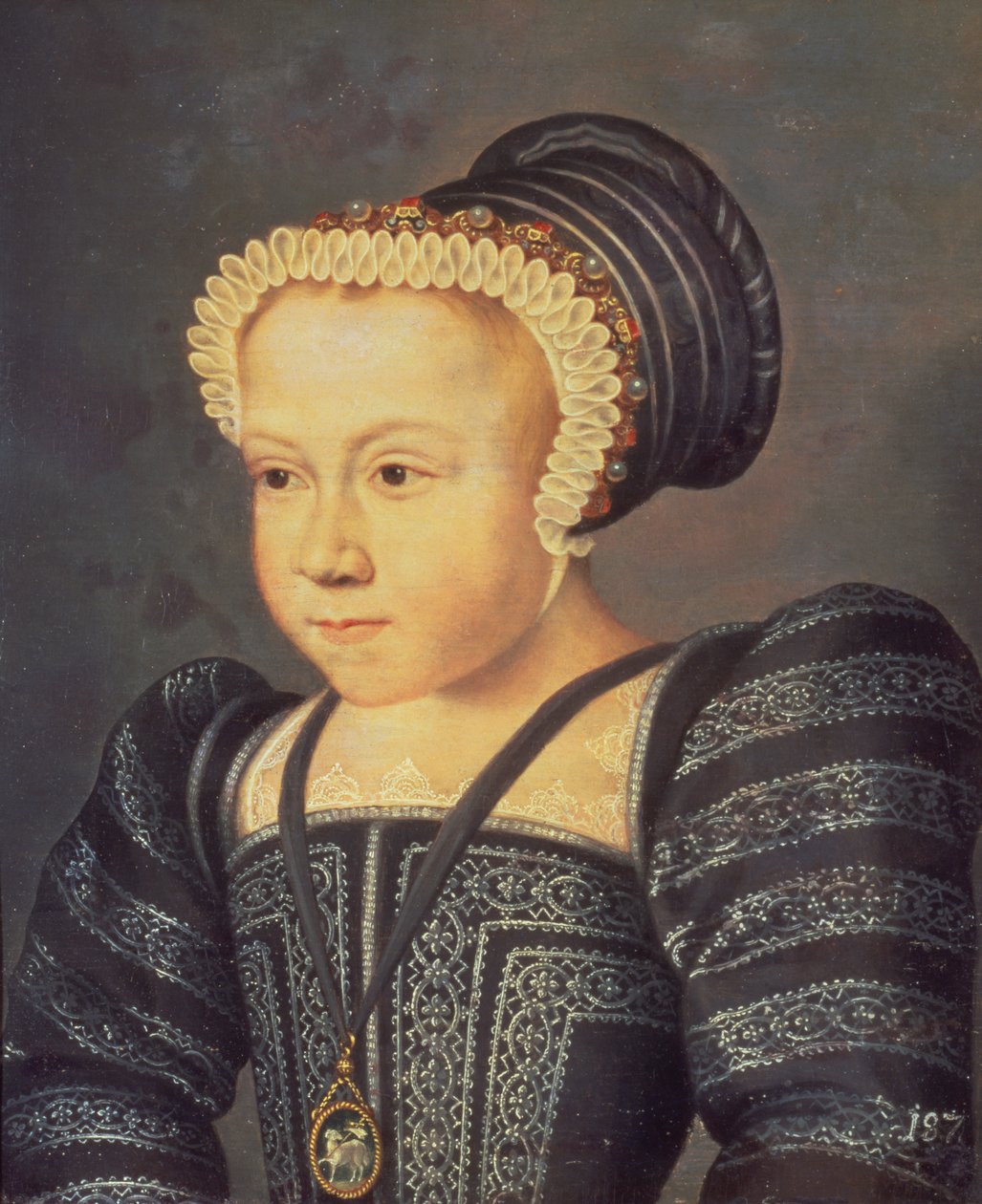 Margaret, Navarre Kraliçesi, çocukken, 1550 by French School