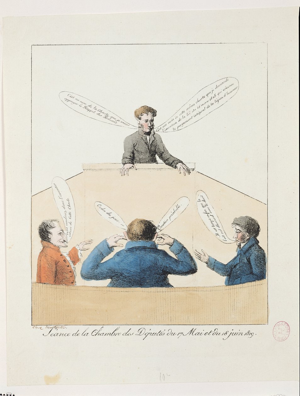 17 Mayıs-18 Haziran 1819 tarihleri arasında Temsilciler Meclisi Toplantısı by French School