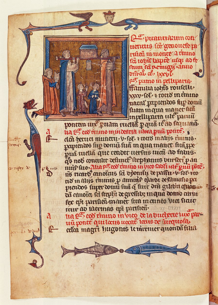 Ms 16261 fol.13v Censier de lAbbaye Sainte-Genevieve