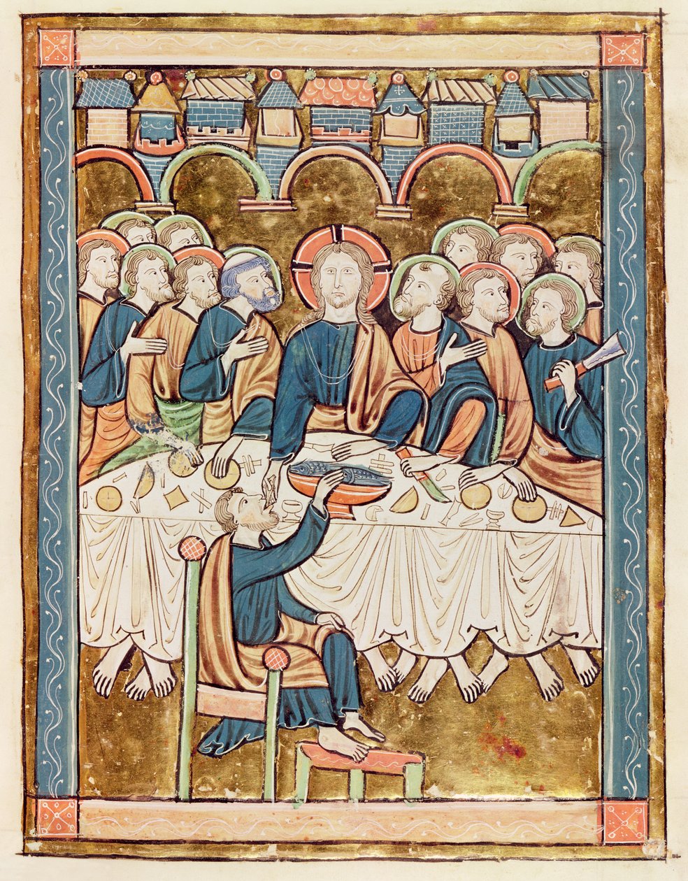 Ms 3016 fol.14 Son Akşam Yemeği, 