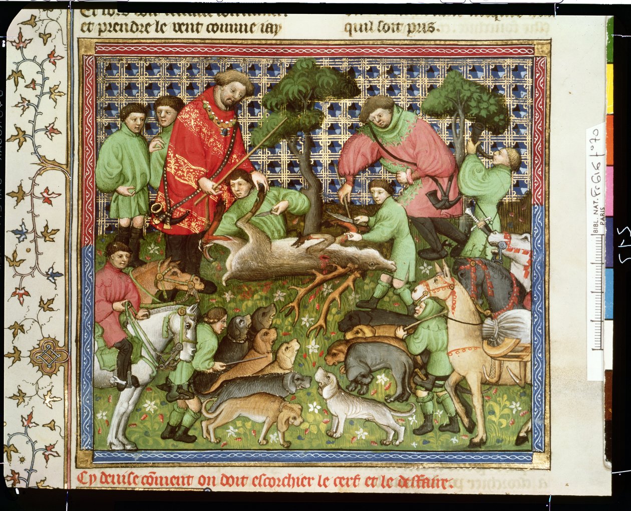 Bayan Fr 616 fol.70 Gaston Phebus de Foix tarafından Livre de la Chasse