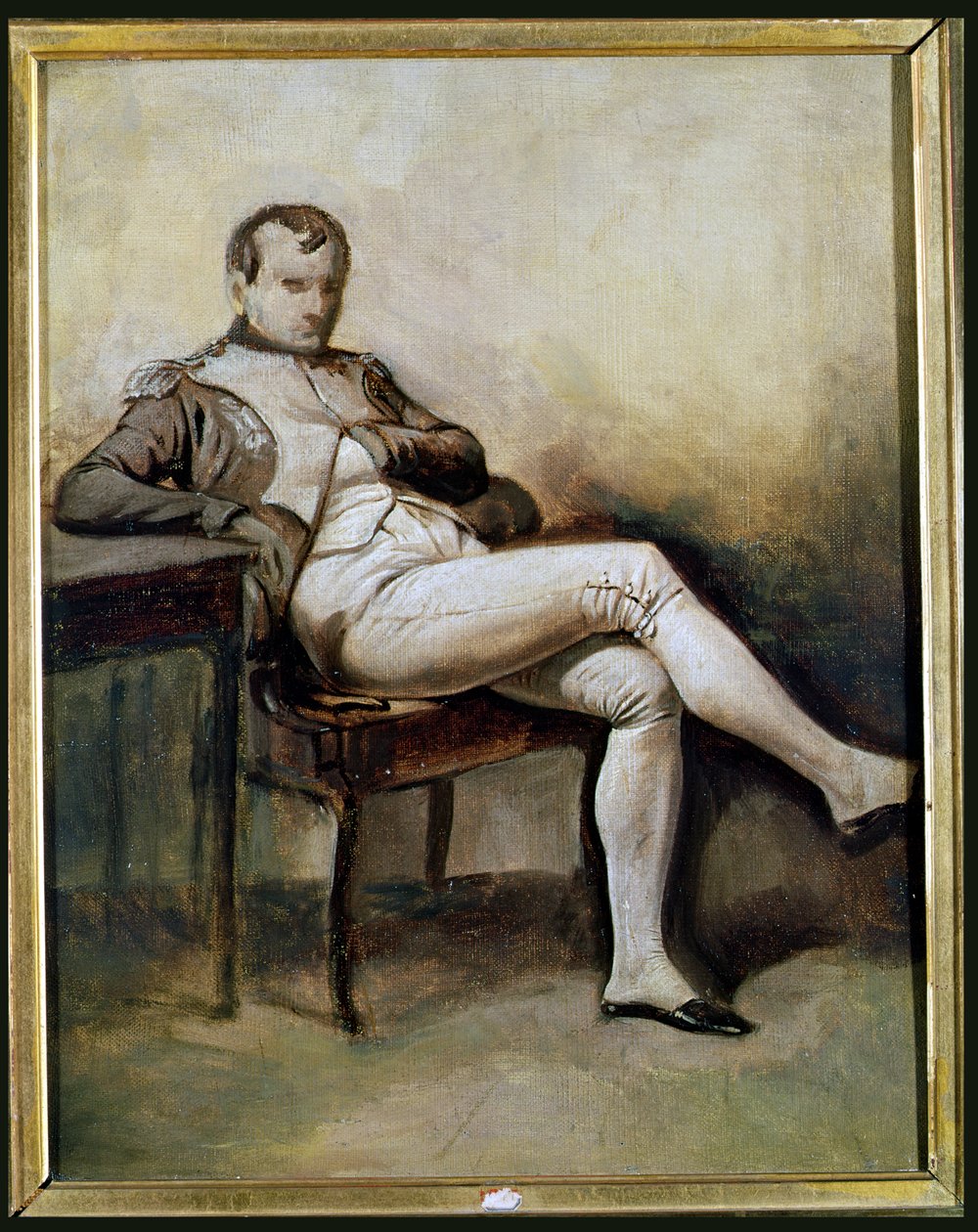 Napolyon I (1769-1821) Bir Koltukta Oturan (grisaille) by French School