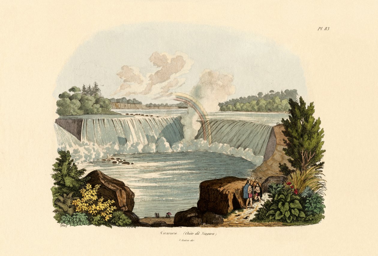 Niagara Şelalesi, 1833-39 by French School