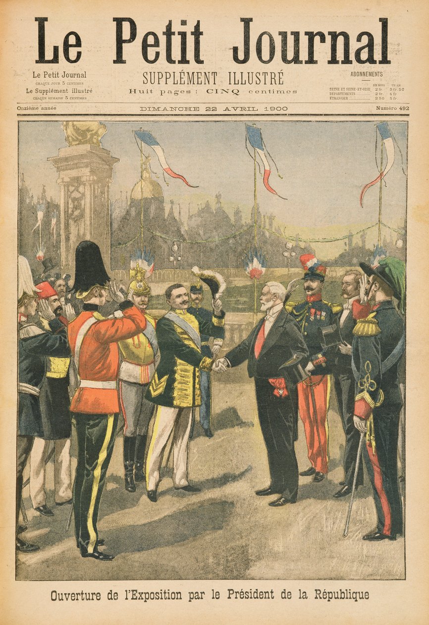 1900 Evrensel Sergisinin Cumhurbaşkanı tarafından açılışı, Paris, 