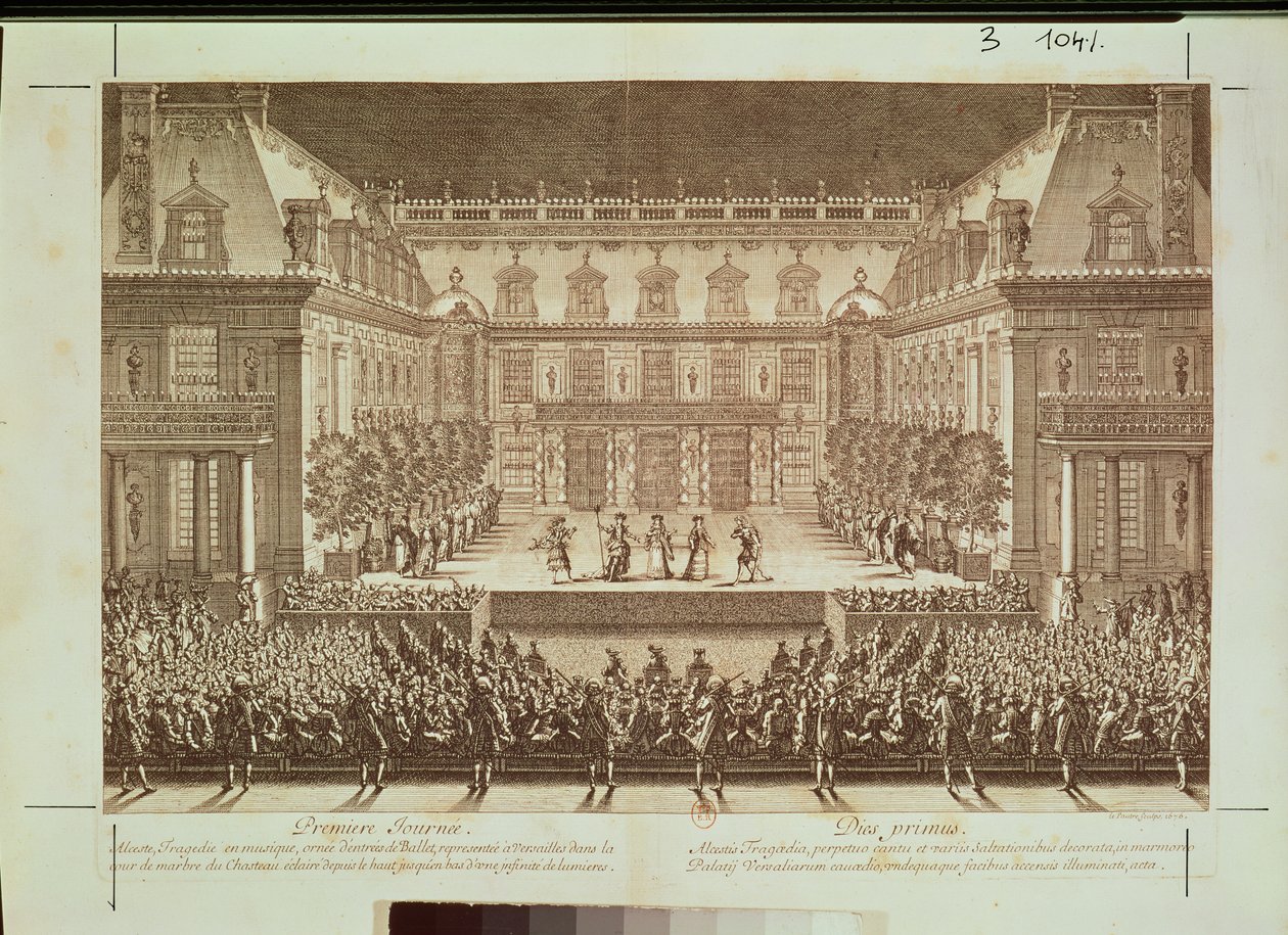 Antoine Le Pautre (1621-91) 1676 tarafından oyulmuş Chateau de Versailles
