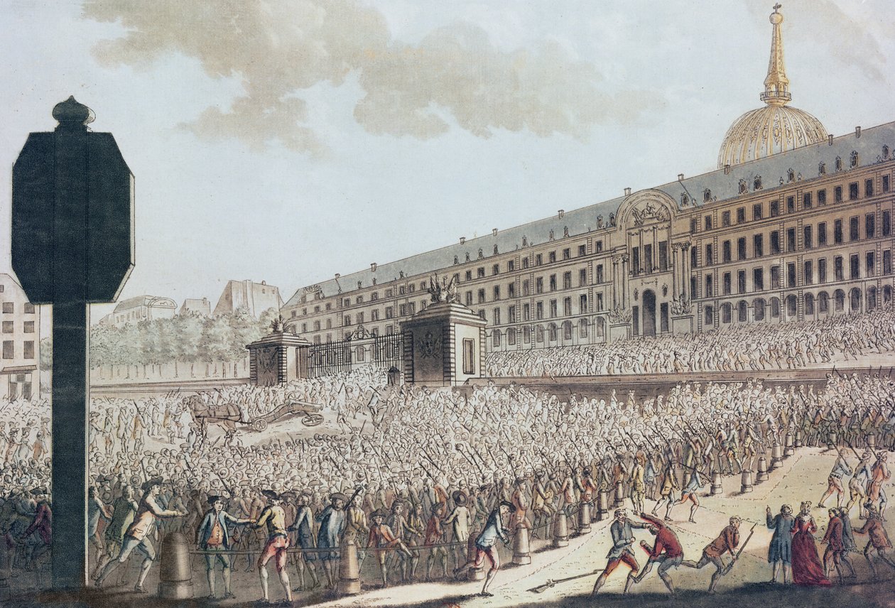 Invalides Cephaneliğinin Yağmalanması, 1789 by French School