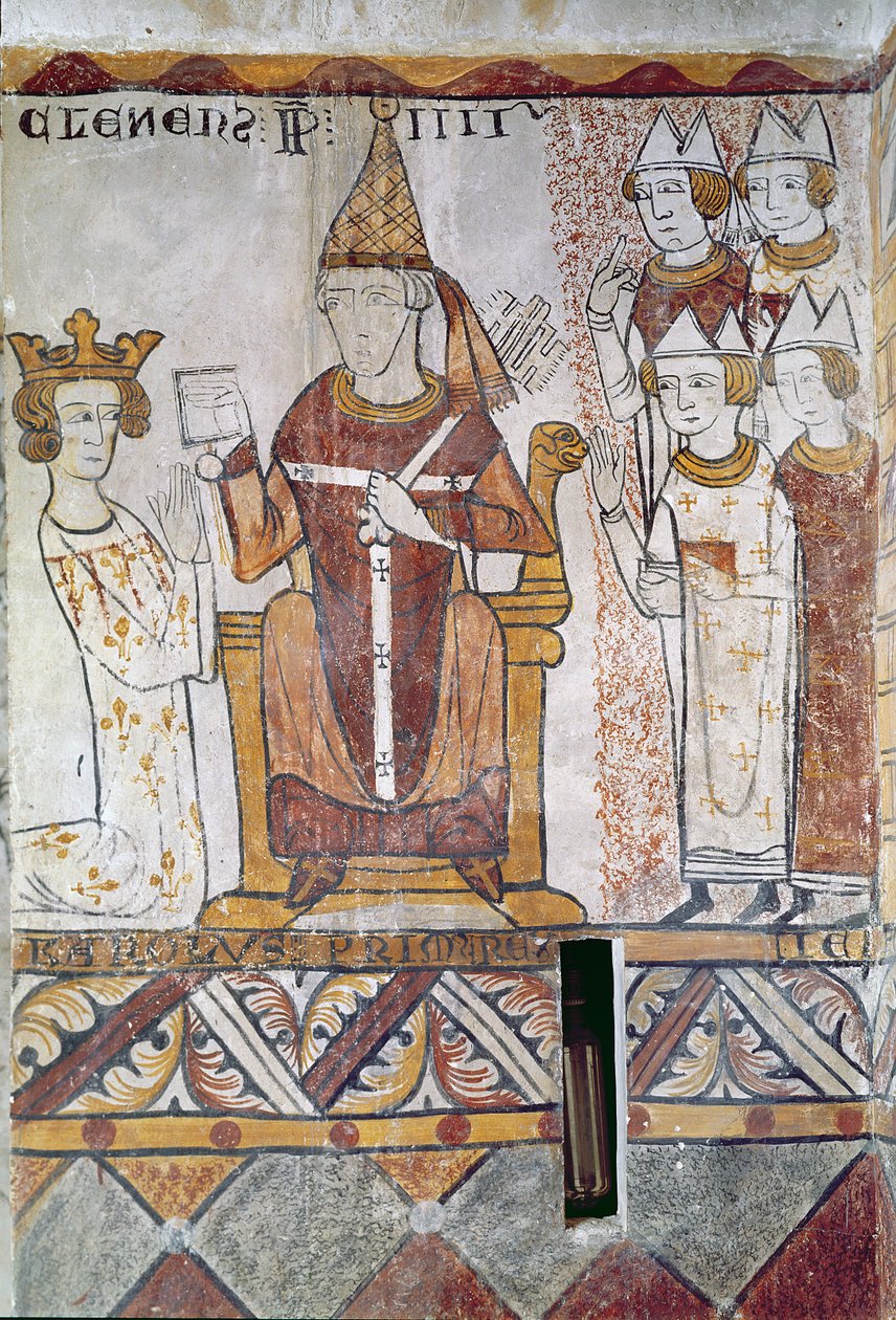 Papa Clement IV (c.1195-1268) Anjou Charles (1226-85) ile Sicilya Krallığı