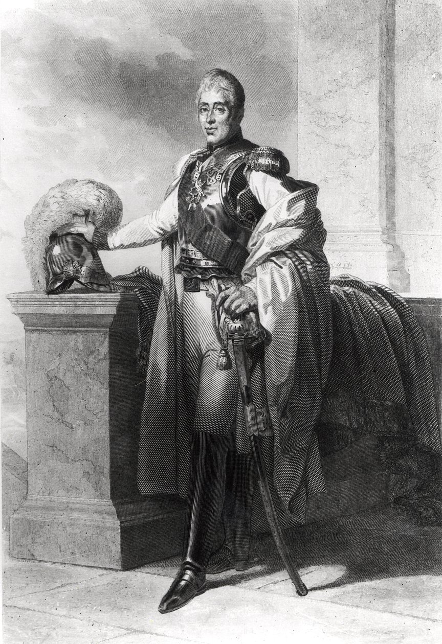 Charles X (1757-1836) Fransa Kralı ve Navarre (1824-1830) portresi by French School
