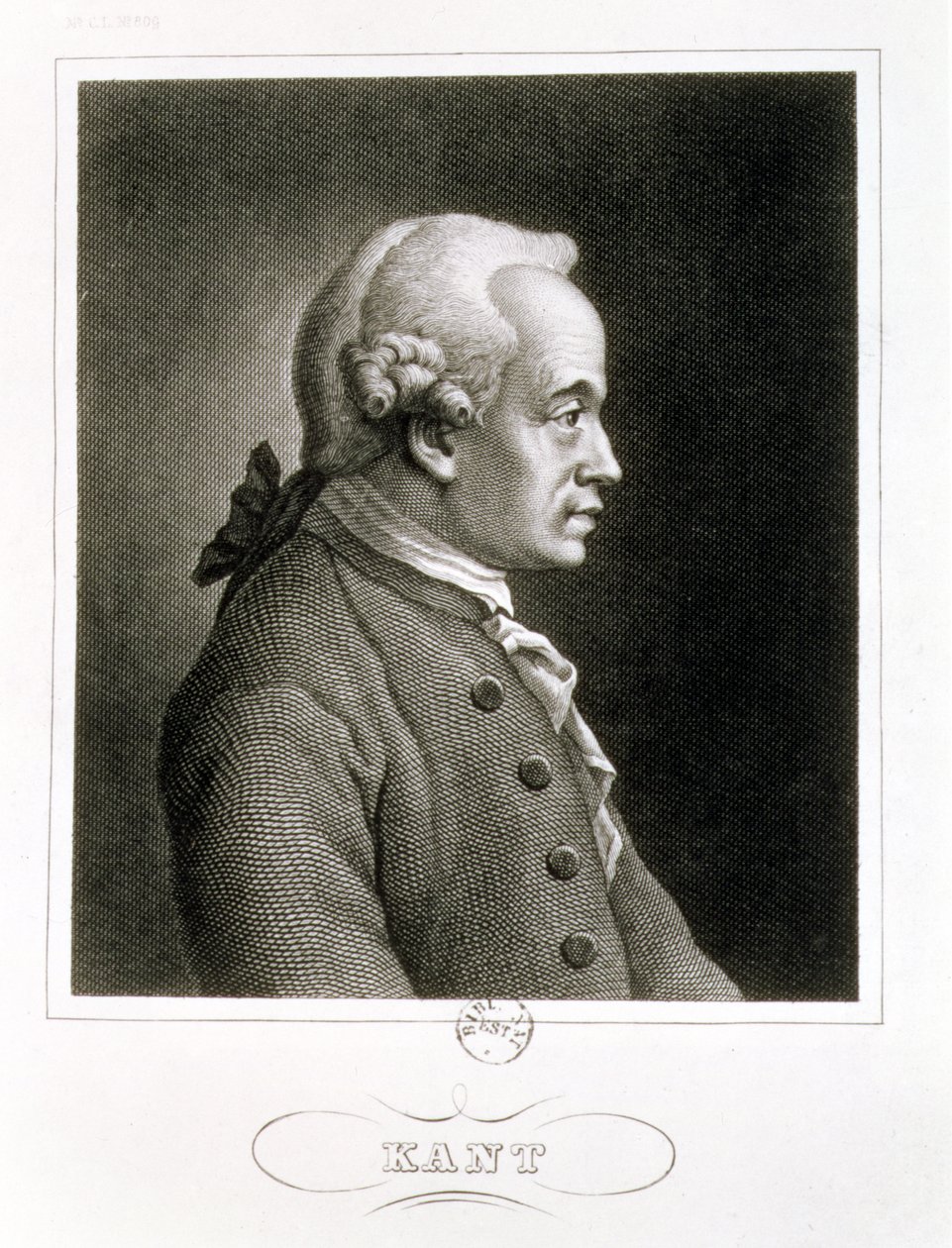 Portrait of Emmanuel Kant (1704-1804), German philosopher   by French School