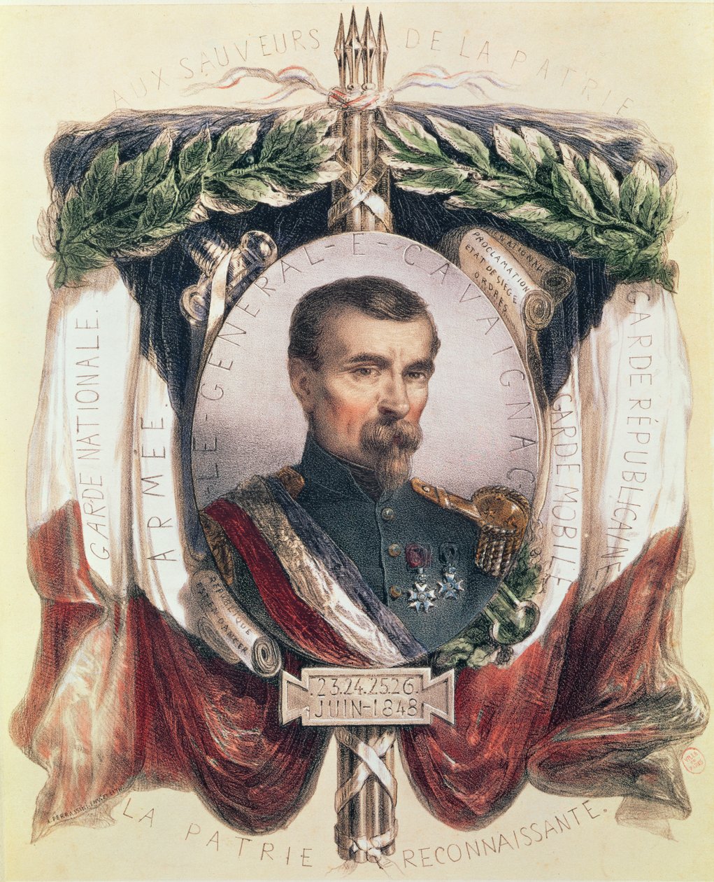 Portrait of General Louis Eugene Cavaignac (1802-57)  by French School