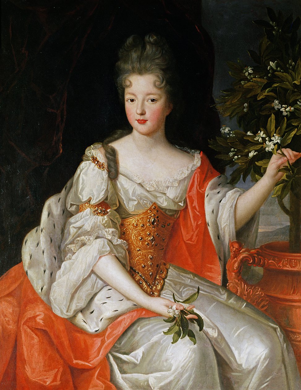 17. yüzyılın sonlarında Louise-Francoise de Bourbon (1673-1743) portresi by French School