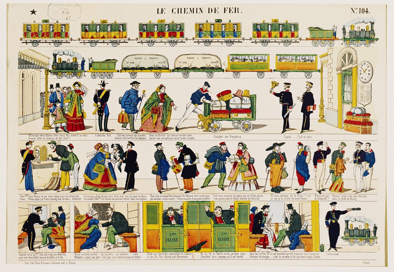 Demiryolu Seyahati, c.1850 by French School