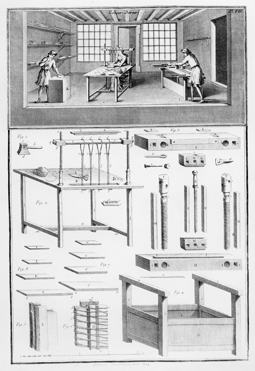 Relieur-Doreur, printed by Ludovic Simeanneau  by French School