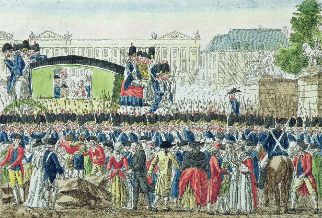 Return of the French Royal Family to Paris on the 25th June 1791  by French School