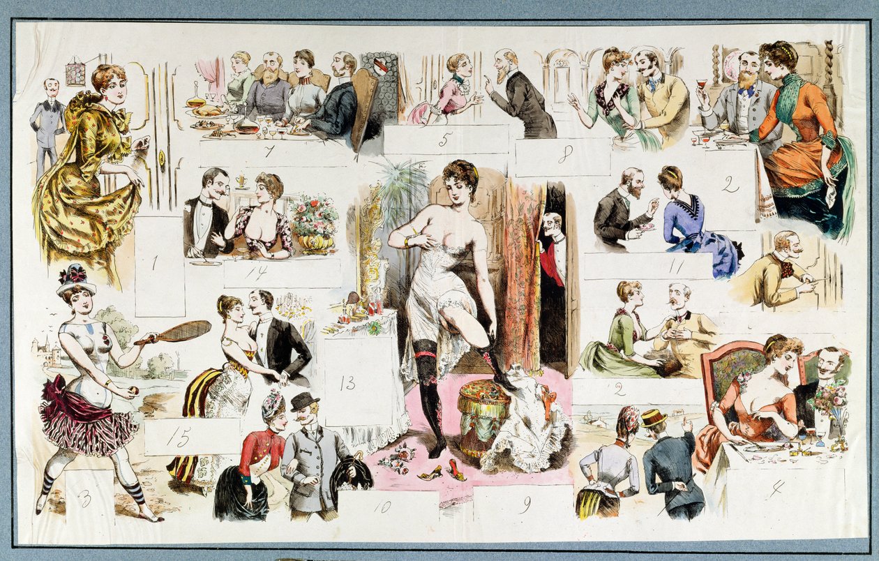 Bir Fahişenin günlük hayatından sahneler, 1880 dolayları by French School