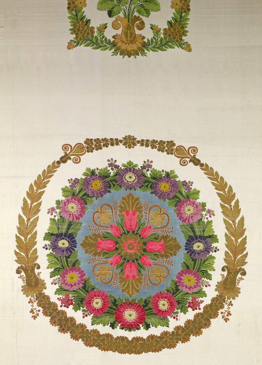 Koltuk kılıfı Bissardon, Cousin and Bony, Lyon, 1811 (işlemeli saten) by French School