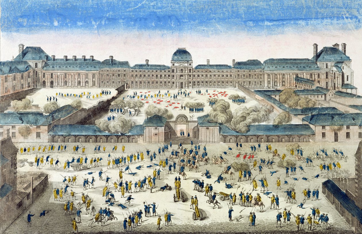 Chateau des Tuileries Kuşatması, 10 Ağustos 1792 by French School