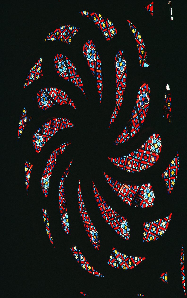 Spiral gül penceresi, Bourbons Şapeli (vitray) by French School